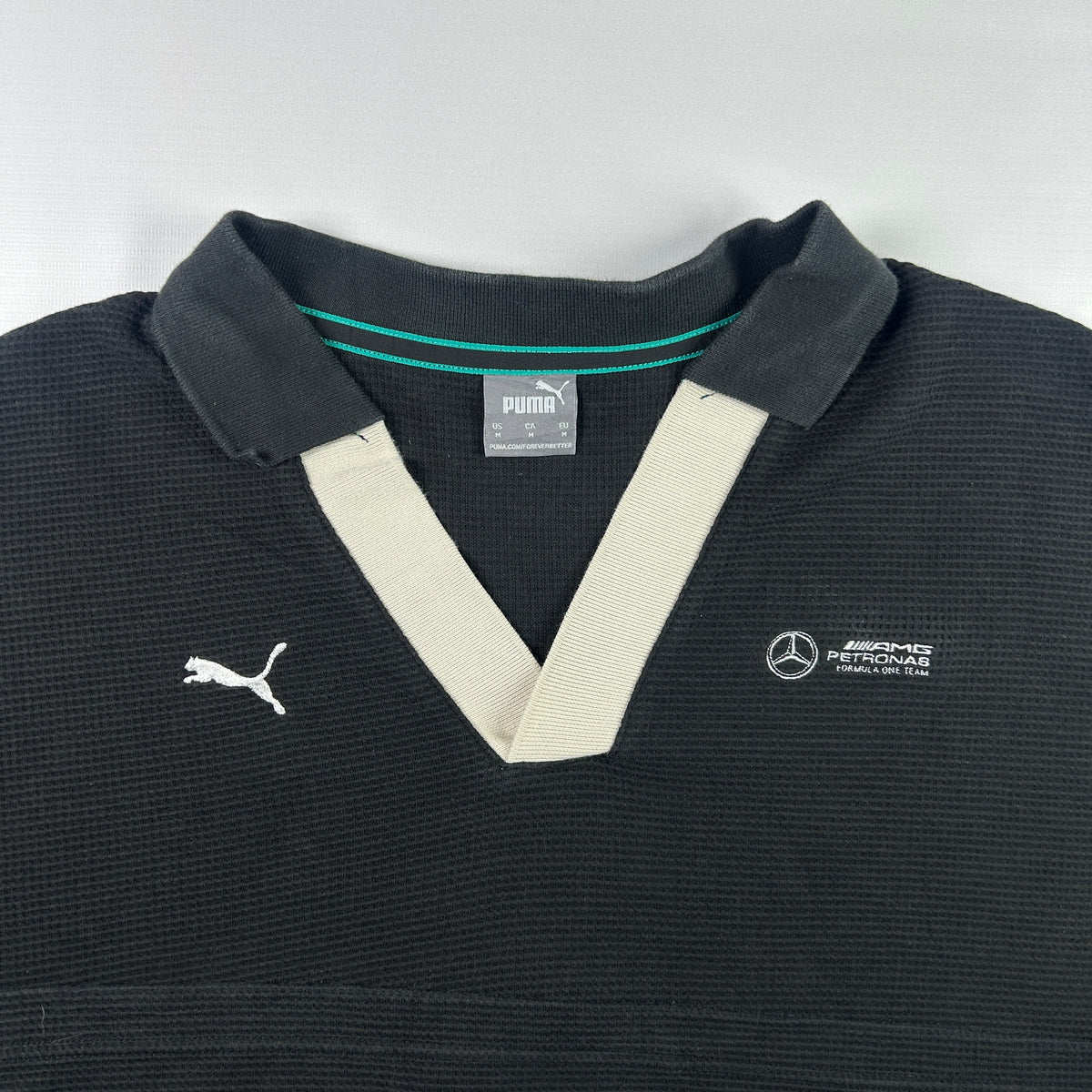 M - 2010's Puma Mercedes-AMG Petronas Formula One Team Long Sleeve Polo Shirt