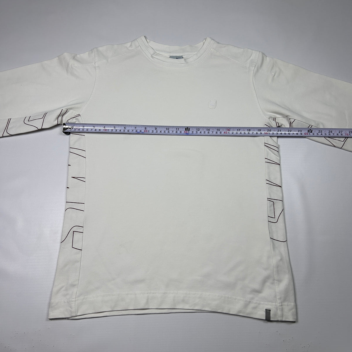 M - Nike 2000's White Long Sleeve Sweatshirt