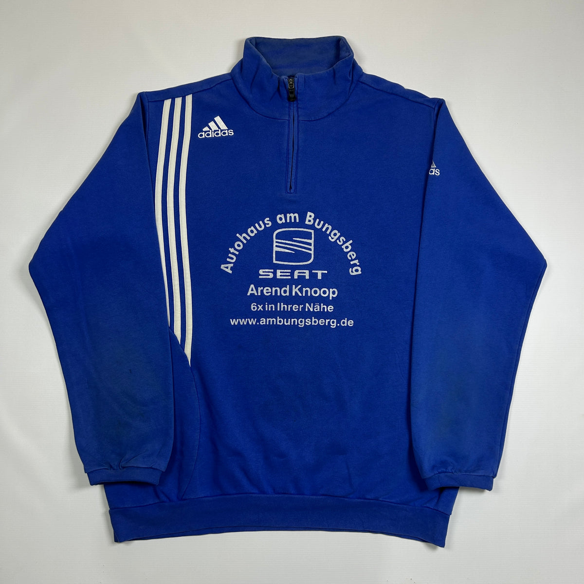 XL -Vintage 2000's Adidas Blue SEAT SG Malente/DG Half-Zip Track Jacket