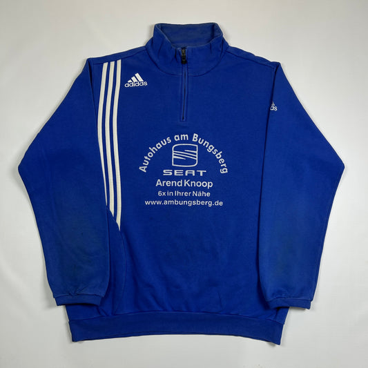 XL -Vintage 2000's Adidas Blue SEAT SG Malente/DG Half-Zip Track Jacket