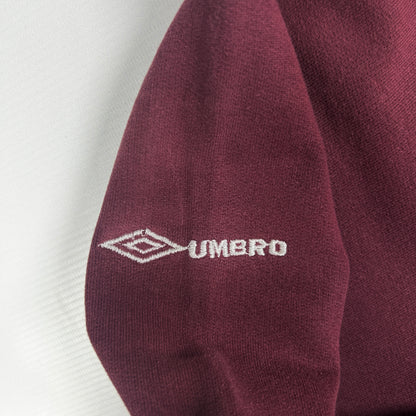 XL - Vintage 1990's Umbro TSV Schammelsdorf Burgundy Quarter-Zip Training Top