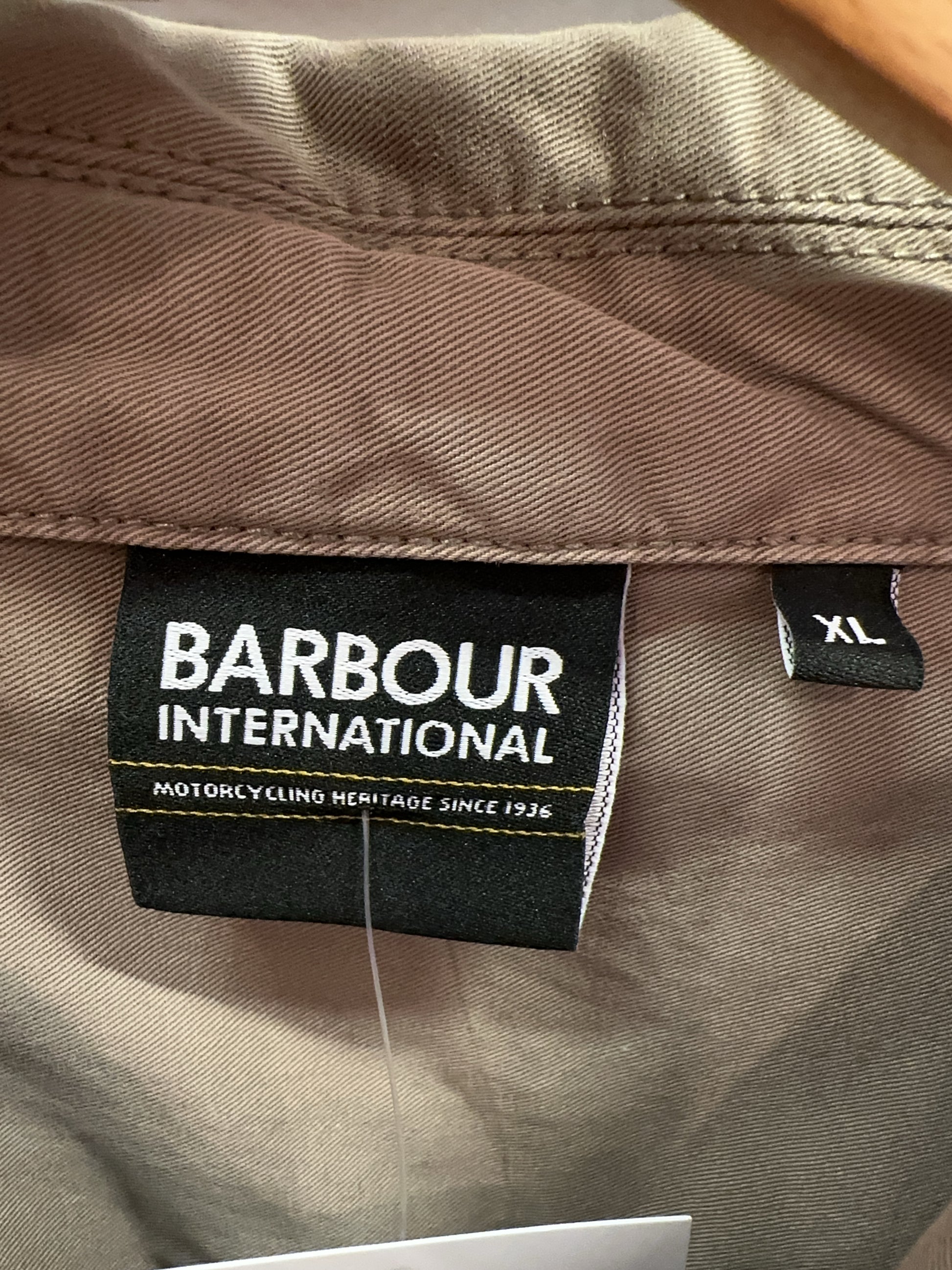 XL - Barbour International Beige Button-Up Overshirt Jacket