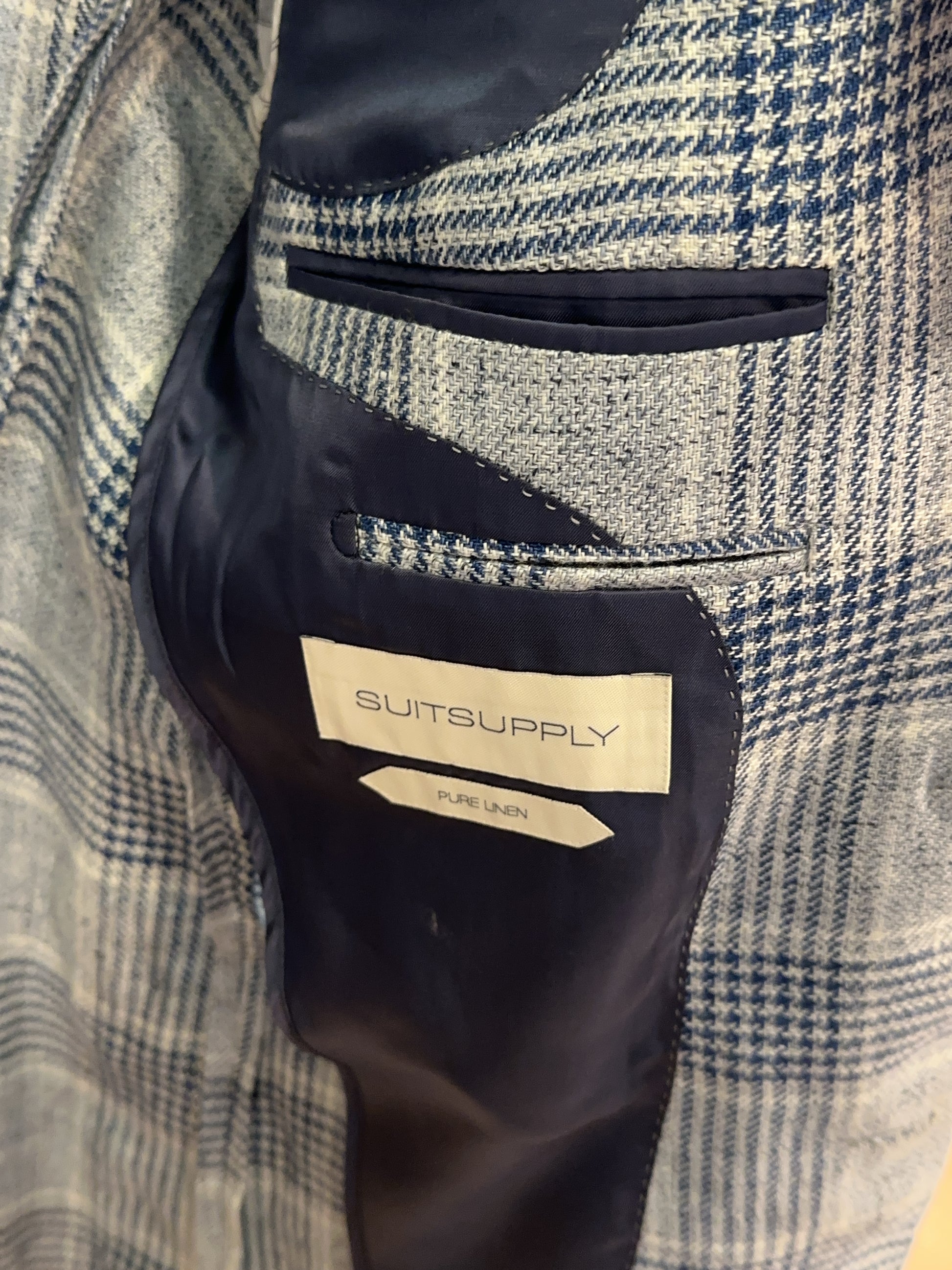 48 - Linen Suitsupply Blazer Jacket Havana HL