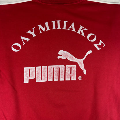 L - Vintage 1990's Puma Olympiakos Red Crewneck Sweatshirt