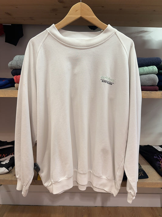 Adidas Basic Training Embroidered White Sweatshirt - L