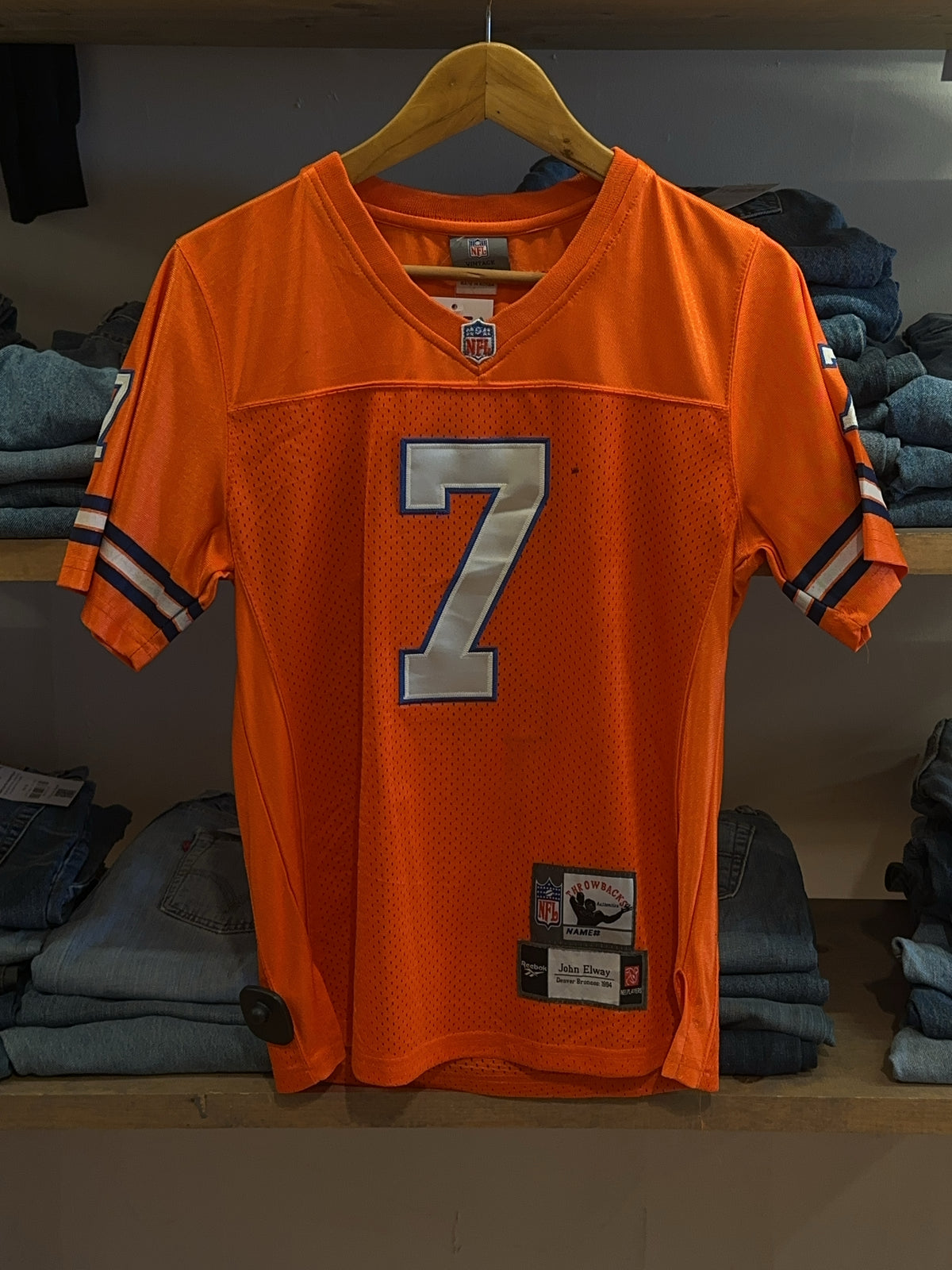 S - 1990's Denver Broncos American Football Jersey John Elway 7
