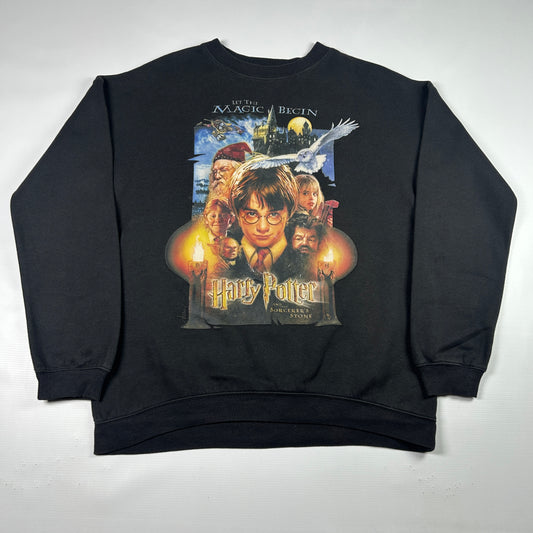 M - 2000's Harry Potter and the Sorcerer's Stone Black Sweatshirt
